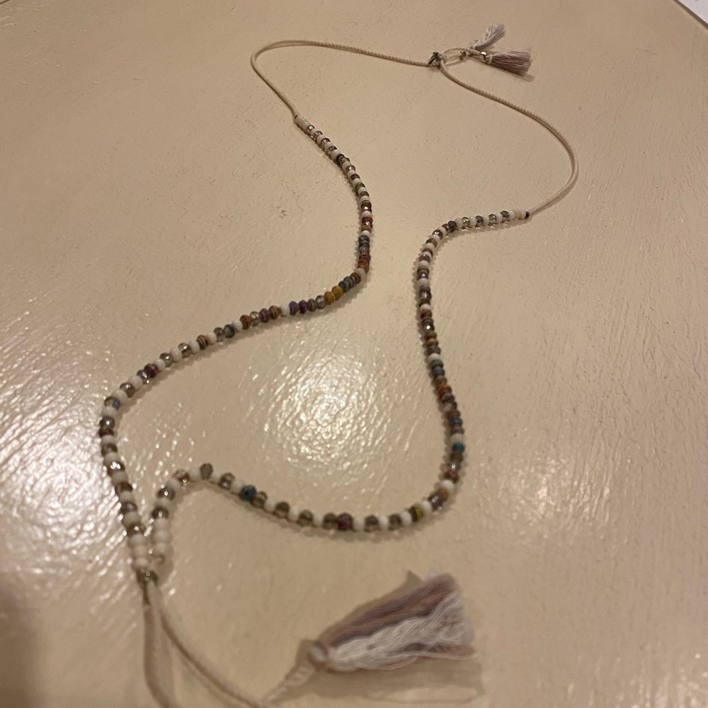 Chan Luu Beaded tassel necklace